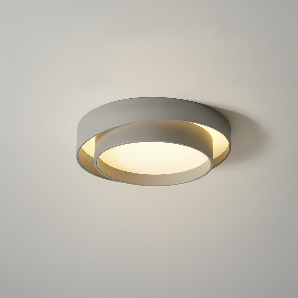 Plafonnier Cylindre Double Couche Moderne