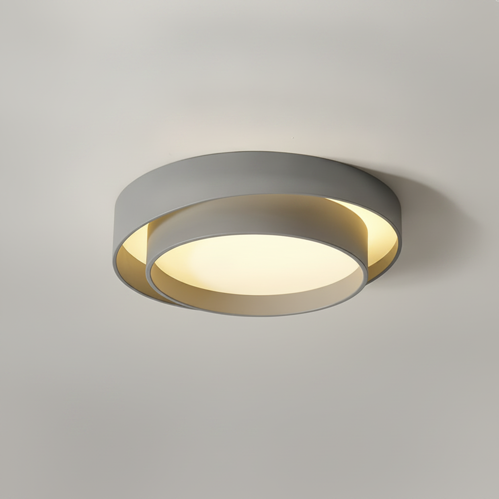 Plafonnier Cylindre Double Couche Moderne