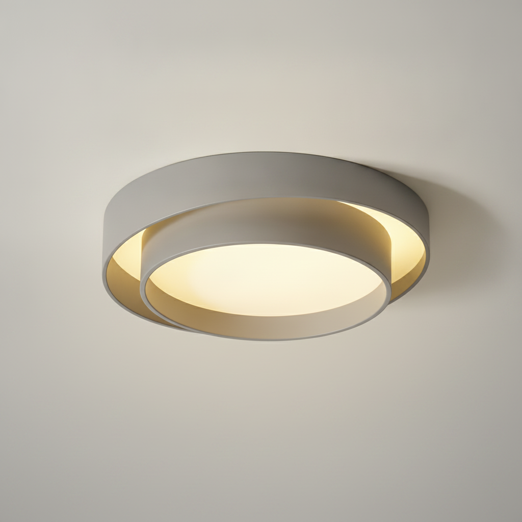Plafonnier Cylindre Double Couche Moderne