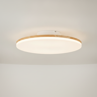 Plafonnier LED Rond en Bois