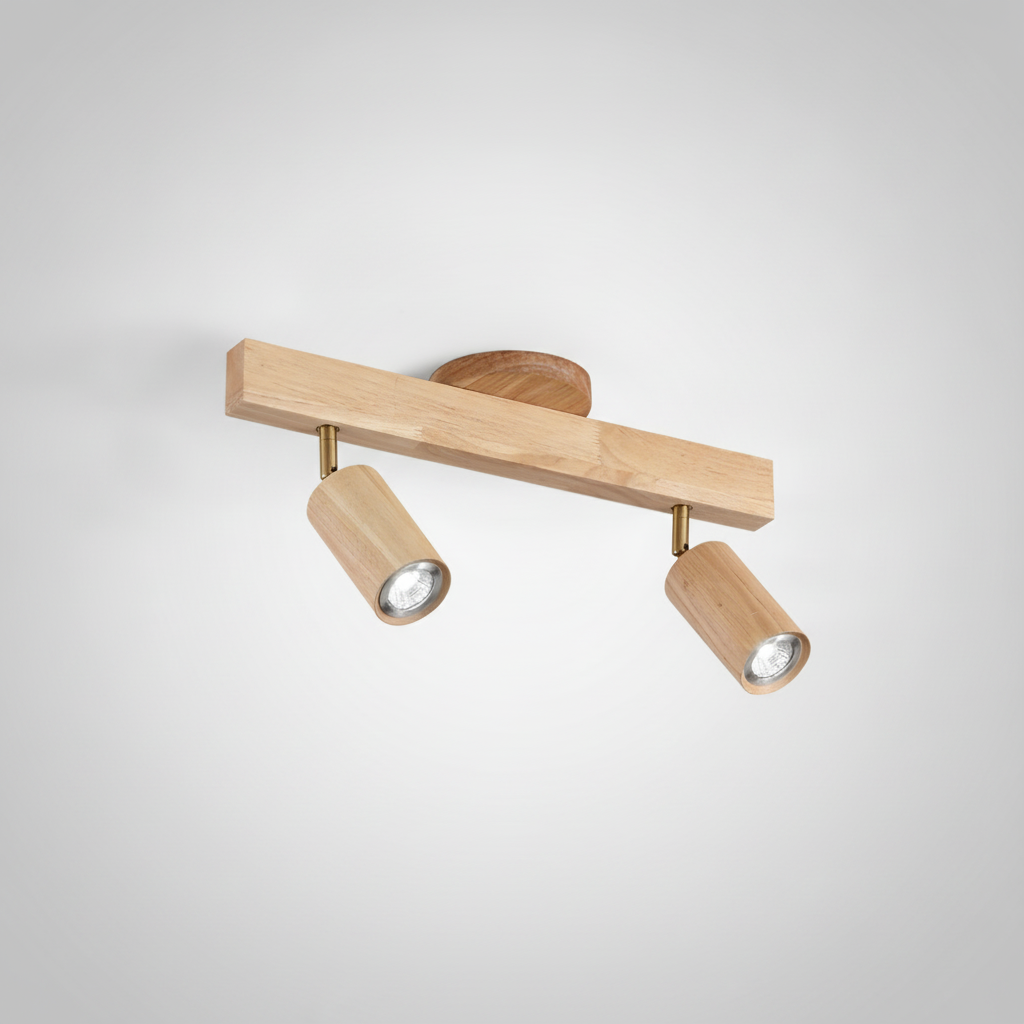 Plafonnier Spot Orientable en Bois