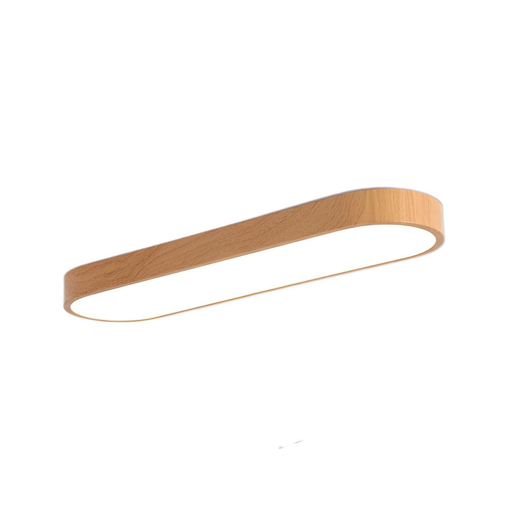 Plafonnier Rond Minimaliste en Bois