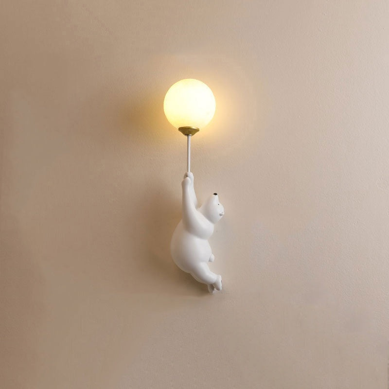 Applique Murale Ours au Ballon Lumineux