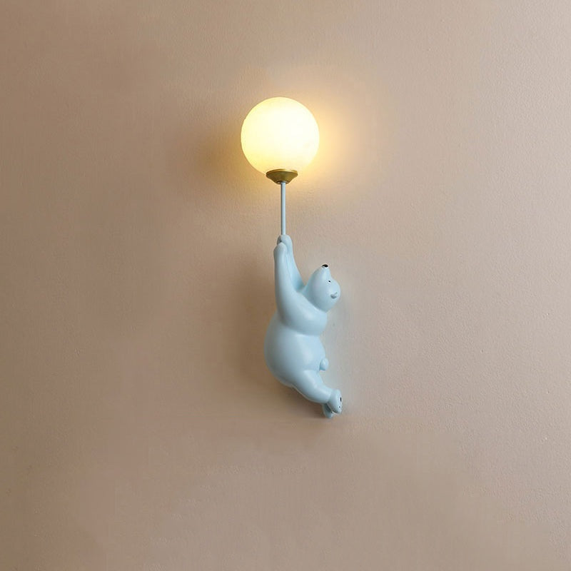 Applique Murale Ours au Ballon Lumineux