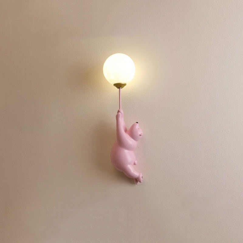 Applique Murale Ours au Ballon Lumineux