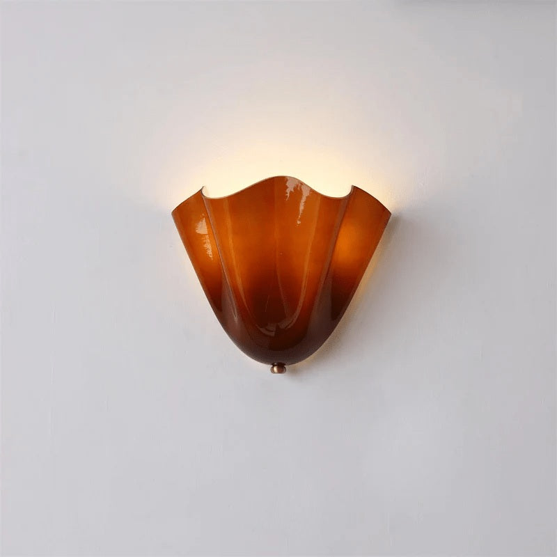 Applique Murale Courbe Sculpturale en Verre