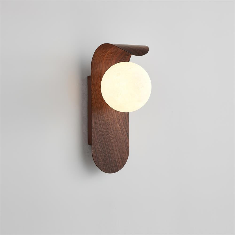 Applique Murale en Bois avec Globe