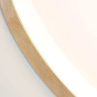 Plafonnier LED Rond en Bois
